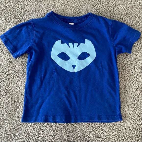 Boys 4T Short Sleeve T-Shirts Lot of 3 Dinosaur Construction PJ Mask - Picture 2 of 13